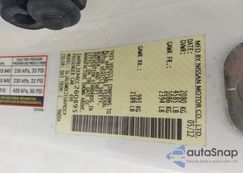 2012 Nissan Altima 3.5 Sr from USA, damaged, VIN 1N4BL2EP4CC260895